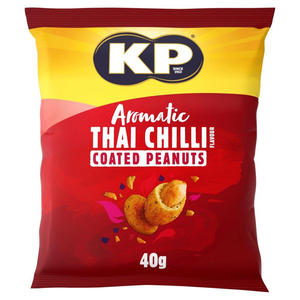 KP Aromatic Thai Chilli Coated Peanuts 40g RRP 89p CLEARANCE XL 39p or 3 for 99p